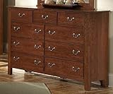 VB Appalachian Hardwoods 300 Dark Cherry Solids Triple Dresser w/9 Drawers - 300-002