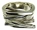 Silver Ladies Multi Row Square Ring