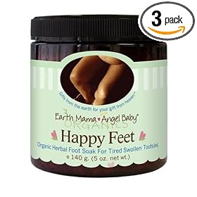 Earth Mama Angel Baby Organic Happy Feet, 5-Ounce Jar (Pack of 3)