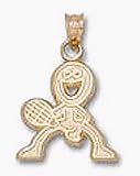 Racquetball Sports Person 3/4' Pendant - 14KT Gold Jewelry