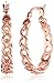 Amazon Collection Sterling Silver Rose Gold-Plated Infinity Repeating Hoop Earrings