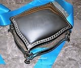 PERSONALIZED Silver Metal Footed Jewelry Trinket Box Engraved Womens Bridesmaid Wedding Gift FREE ENGRAVING