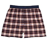 Orange Navy Blue Plaid check flannel cotton boxers boxer shorts available in 8 sizes