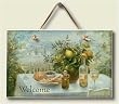 Wood Welcome Sign ~ Tuscan table ~ 5 inch by 8 inch ~ code 301