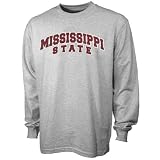 Russell Mississippi State Bulldogs Ash Arch Lettering Long Sleeve T-shirt