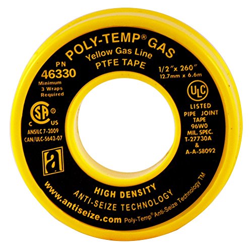 ANTISEIZE TECHNOLOGY 46330 Yellow PTFE PolyTemp Extra Heavy Duty Gas