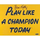Steiner Sports NCAA Brian Kelly Play Like a Champion Today Autographed 8-by-10-Inch Photograph