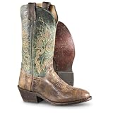 Men's Double H 12 inch Western Boots Onyx / Forest Green