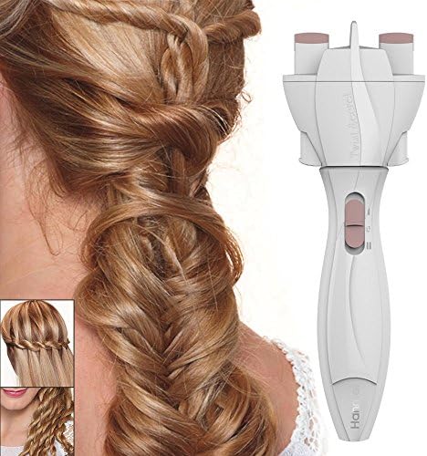 Automatic Hair Braider Machine, Electric hair braider, Qucik Twist, Twist Braid Maker, Hair styling Tools (white)