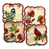 Grasslands Road Let Nature Sing 8-1/4-Inch Square Salad Plates, Set of 8