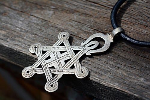 Messianic Star Of David With Cross Silver Pendant Authentic Israel