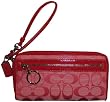 Women's Coach Wallet Daisy Signature Large Zip Around Periwinkle