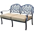 Darlee Elisabeth Patio Deep Seating Loveseat - Antique Bronze