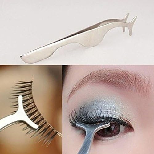 Jielry Beauty Tools Multifunctional False Eyelashes Stainless Auxiliary Eyelash Curler Tweezers Clip Makeup Cosmetic TOOL
