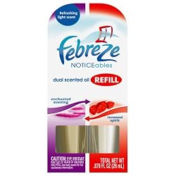 Febreze Noticeables Dual Scented Oil Refill, Enchanted Evening & Renewed Spirit (Pack of 4)