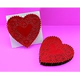 School Smart Heart Shaped Paper Lace Doilies - 4 inch - Pack of 100 - Red