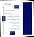 Jewish Symbols On Sapphire Bar/Bat Mitzvah Invitations