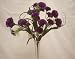 3 PURPLE Mini Carnation Silk Flower Bushes Bouquets Artificial
