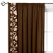 Home Floral Window Panel - Brown (54x84")