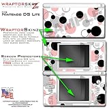Nintendo DS Lite Lots Of Dots Pink on White WraptorSkinz TM Skin Kit by TuneTattooz TM