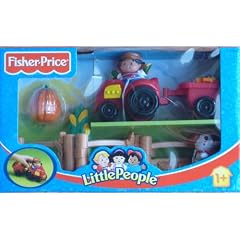Fisher Price Little People Bauernhof Zubeh�r-Set- Traktor mit Anh�nger und viel Zubeh�r