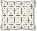 Navy Blue Cross and White Pattern Needlepoint Elegant Two-Tone Weaved Trim Pillow Free Shipping!