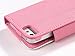 iPhone 5s Case,iPhone 5 Case,ULAK iPhone SE Wallet Case Synthetic Leather Wallet Case Stand with Card Slots for iPhone 5/5S/SE(Pink+White)