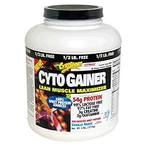 CytoSport CytoGainer Lean Muscle Maximizer Protein Drink Mix, Vanilla Shake, 96-Ounce Jar