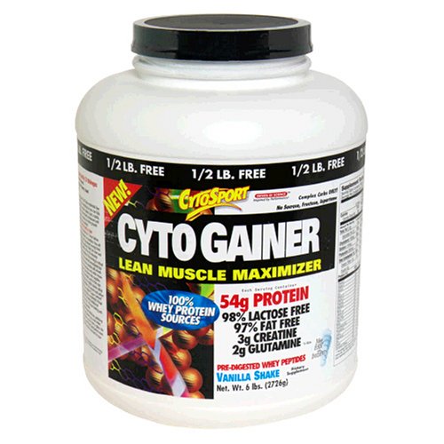 CytoSport CytoGainer Lean Muscle Maximizer Protein Drink Mix, Vanilla Shake, 96-Ounce Jar by Cytosport