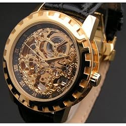 Eric Edelhausen "Dorado" Men's Gold Plated Automatic Skeleton