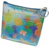 3D Lenticular Coin Pruse - Pavia, with YKK Zipper, 3D MOVING BUTTERLIES, SUNFLOWERS, RAINBOW