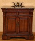 36 Bathroom Furniture Baltic Brown Granite Top Single Sink Vanity Cabinet 182BB