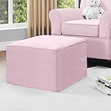 Dorel Asia The Mackenzie Microfiber Plush Nursery Ottoman, Pink