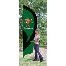 Marshall Thundering Herd Tall Team Garden House Flags 8.5 ft x 2.5 ft - NCAA Football Fan... from Animal Houses