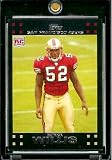 2007 Topps #362 Patrick Willis Rookie Football Card - Mint Condition - Shipped In Protective Display Case !