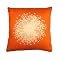 Thai Silk Decorative Pillow - Orange Dandelion (18x18")