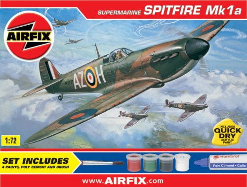 Childrens Toyshop  Toys : Airfix - Spitfire MK1a 1:72 Scale Kit Set