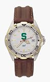Michigan State Spartans Spartans All Star Watch with Leather Band - Men's