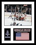 1980 USA Olympic Hockey Team Framed Photograph Miracle on Ice Milestone College