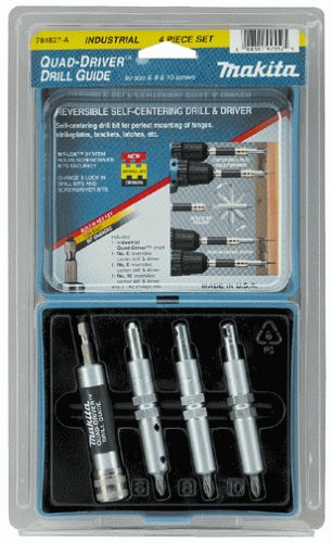 Makita 784827-A Quad-Driver 4 Piece Reversible and Self-Centering Pre-Drill, Drive and Countersink Set