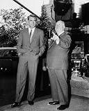 CARY GRANT & ALFRED HITCHCOCK - 10x8inch (25x20cm) B&W PHOTO