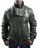 SEAN JOHN Faux Leather Faux Sherpa Lined Mens Coat Green Size XXXL
