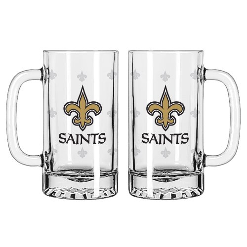 NFL New Orleans Saints 2pk Satin Etch Tankard