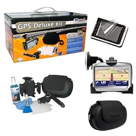 Essential Accessory Kit for TomTom XL 340S ONE 130 ONE 140S XL 330S GO 720 GO 730 GO 740 XL 330 130S GO 630 RIDER Includes GPS Hard Case + Dual Socket car Adapter + Bracket Mount + LCD Screen Protectors + More