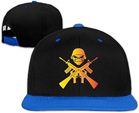 Fashion Iron Maiden Army Logo Adjustable Hats Unisex Hip-hop Baseball Caps RoyalBlue