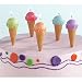 Tag Party Cake Candles, Ice Cream Cones, Set of 5