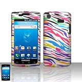 Rubberized Blue Green Pink Purple Silver Colorful Zebra Snap on Design Case ....