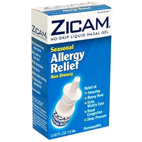 Zicam No Drip Liquid Nasal Gel, Seasonal Allergy Relief, Non-Drowsy, 0.5 fl oz (15 ml)