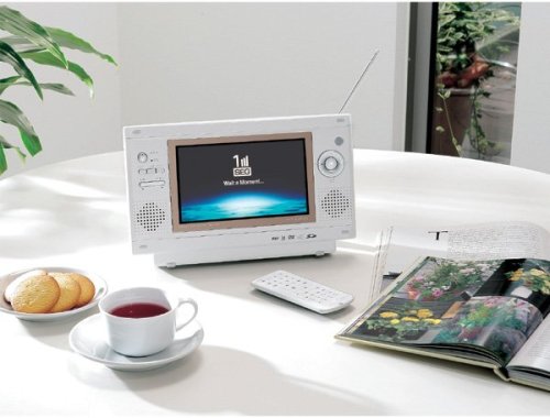 TWINBIRD DVD ZABADY ワンセグチューナー搭載ポータブル防水DVDプレーヤー VD-J713CW セラミックホワイト画像3