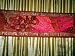 Brown Pink Spectacular Beaded India Sari Tapestry Wall Hanging Table Runner
